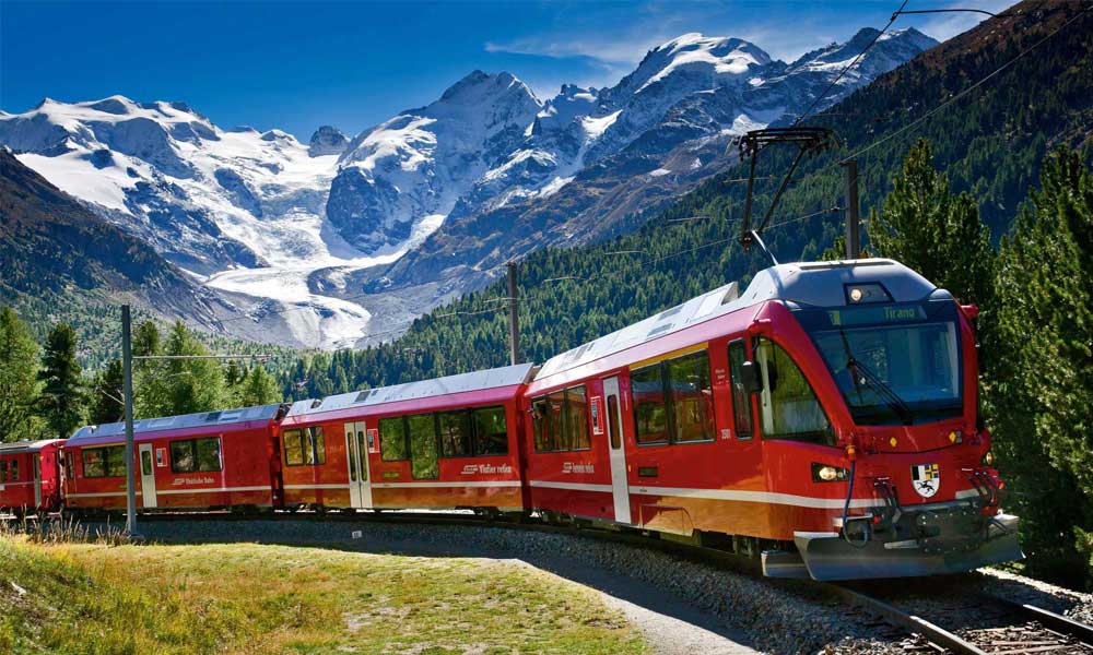 Bernina Express или красный швейцарский поезд